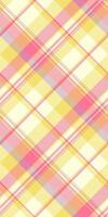 Pastel diagonal plaid pattern. Soft, cheerful design perfect for backgrounds, textiles, or springsummer projects. Evokes feelings of warmth, happiness, and femininity. vector