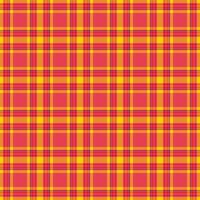 Vibrant red and yellow plaid pattern. Perfect for textile design, website backgrounds, or crafting projects. vector