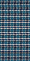 Regular tartan fabric background, october seamless check pattern. Seasonal textile texture plaid in cyan and peach puff colors. vector