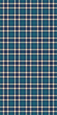 Regular tartan fabric background, october seamless check pattern. Seasonal textile texture plaid in cyan and peach puff colors.