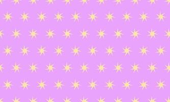 Pastel yellow stars on a lavender background create a cheerful, repeating pattern. Perfect for textile design, website backgrounds, or whimsical branding. vector