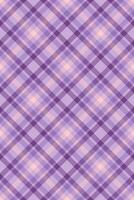 Garment fabric plaid background, premium pattern texture seamless. Checked check textile tartan in light and violet colors. vector