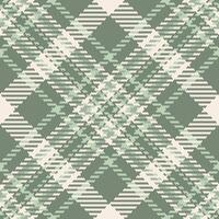 Elegant sage green and cream plaid pattern. Perfect for textile design, fashion, website backgrounds, or seasonal projects. vector