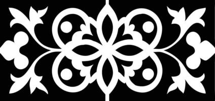 Decorative Floral Ornament with Abstract Leaves on Transparent Background vector
