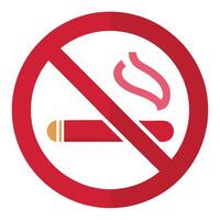 No Smoking Symbol , Forbidden Sign, Cigarette Silhouette, Circle, Red Color vector