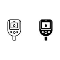 Glucose meter icon set. vector