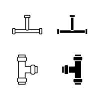 Pipe icon set. for mobile concept and web design vector