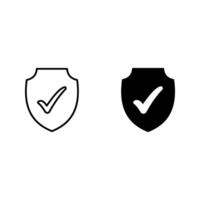 Shield Check Mark Icon. vector
