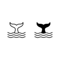 Whale Tail icon set.. vector