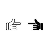 Finger Snapping Hand Gesture icon set, vector