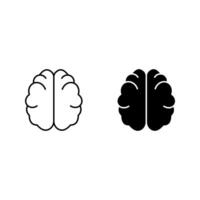 brain icon set, vector