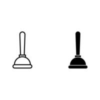 Plunger Icon set. vector