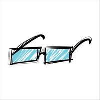 Whimsical doodle-style eyewear with vibrant details vector
