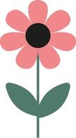 A simple, elegant flower illustration featuring clean lines and a minimalist design. Can be used in logos, invitations, and illustrations vector
