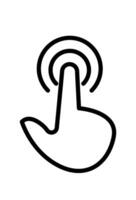 simple finger touch icon for design vector