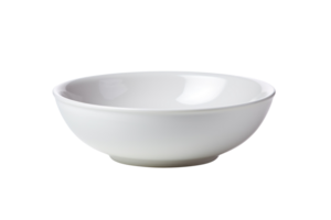 Empty white bowl isolated on transparent background png