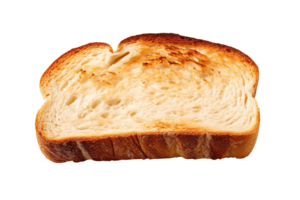 A single toast slice of bread isolated on transparent background png