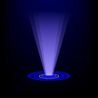 Abstract background with technology circles and rays. digital tech composition and hi-tech illustration. vector