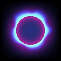 Glowing abstract sphere in space with light and dark contrast with a cosmic. Technology background. Copy space. vector