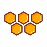 Honeycomb with honey white background. Animated illustration on the theme of beekeeping. a postcard design element. vector