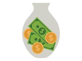 Saving Money Jar Background vector