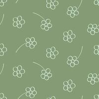 Seamless pattern of small flowers. Background flora nature. Minimalist design, illustration. vector