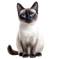 Siamese cat isolated on transparent background png