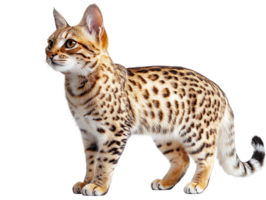 Savannah cat isolated on transparent background png