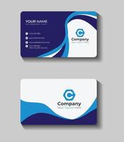 abstract shape business card template vector