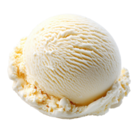 Scoop of vanilla ice cream isolated on transparent background png