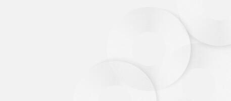 Minimal White Abstract Background with Circular Line Patterns vector