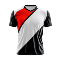soccer jersey mockup template with front view isolated on transparent background png