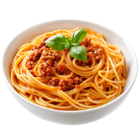 spaghetti with bolognese sauce isolated on transparent background png