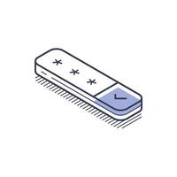 Rating interface design element featuring isometric line icon representation vector