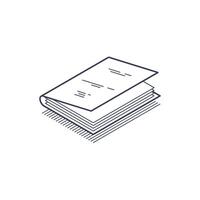 Notepad isometric line icon for modern applications and infographics vector
