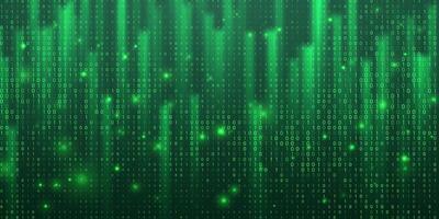 Abstract falling digits. Digital code rain in a Matrix inspired futuristic style. Green futuristic cyberspace. vector