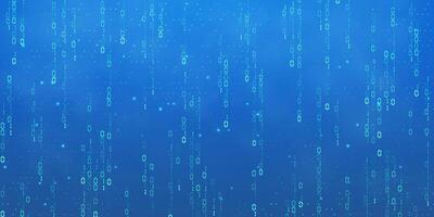 Abstract falling digits. Digital data technology concept. Blue futuristic cyberspace. illustration vector