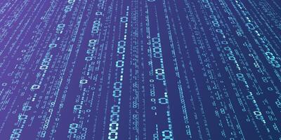 Abstract falling digits. Digital code rain in a Matrix inspired futuristic style vector