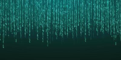 Abstract falling digits Digital data technology concept. Blue futuristic cyberspace vector