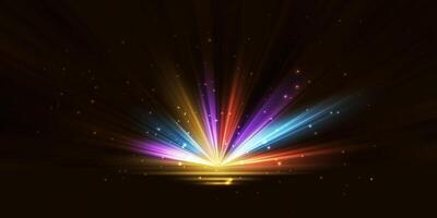 flash effect with rays and glare. Light light blur effect. illustration vector