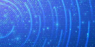 Digital data technology Blue futuristic cyberspace. illustration vector
