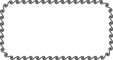 rectangular Vitruvian scroll pattern frame vector