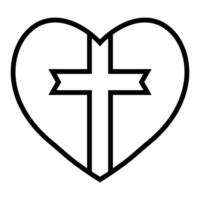 Christian Heart Symbol Cross and Arrows, heart featuring Christian cross vector