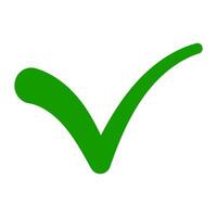 Green Check Mark Icon Approval, Checkmark symbol approve, success verification vector