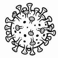 Funny cartoon icon virus covid, Cartoon Style disease bacteria vector