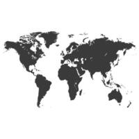 World map template with continents, flat Earth worldwide map vector
