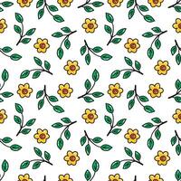 Floral background, modern botanical print. Design for fabric. vector