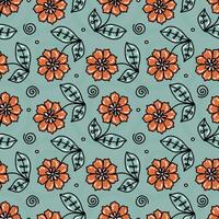 Summer daisy flower pattern. Simple modern drawing. Floral texture for textiles and fashion design. Spring botanical print. vector