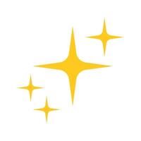 four yellow star blink on a white background vector