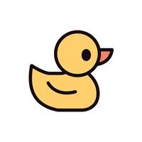 a yellow duck icon on a white background vector